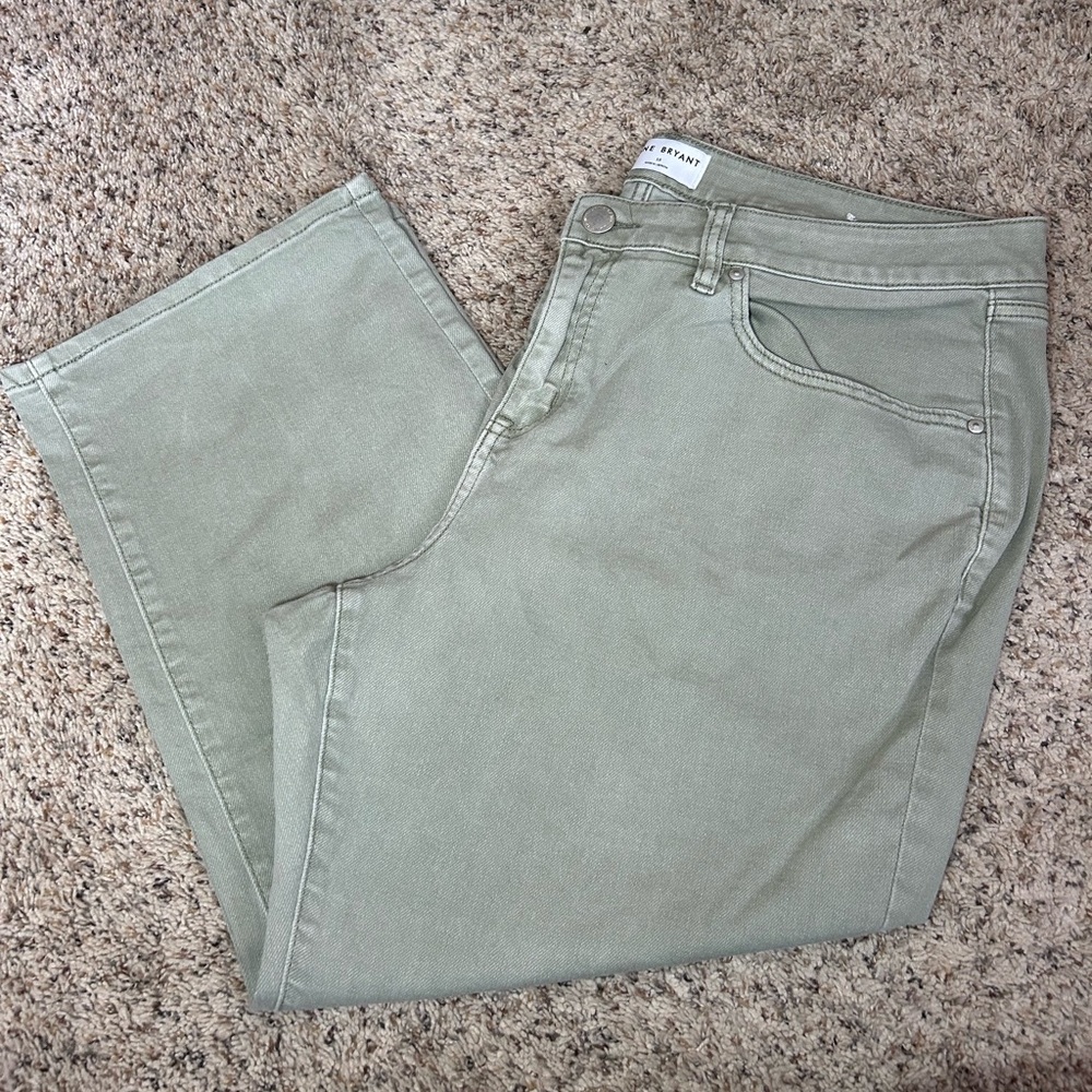 Lane Bryant Women's Straight Leg Jeans in Olive